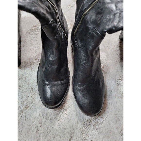 Frye Anna Inside Zip Supple Genuine Leather Worn In Look Boots Size 6.5 - Picture 11 of 13